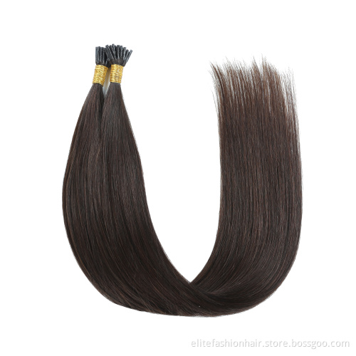 Wholesale I Tip Human Hair Extensions Straight 12''-26'' Virgin Hair Cuticle Remy Aligned Hair Extensions